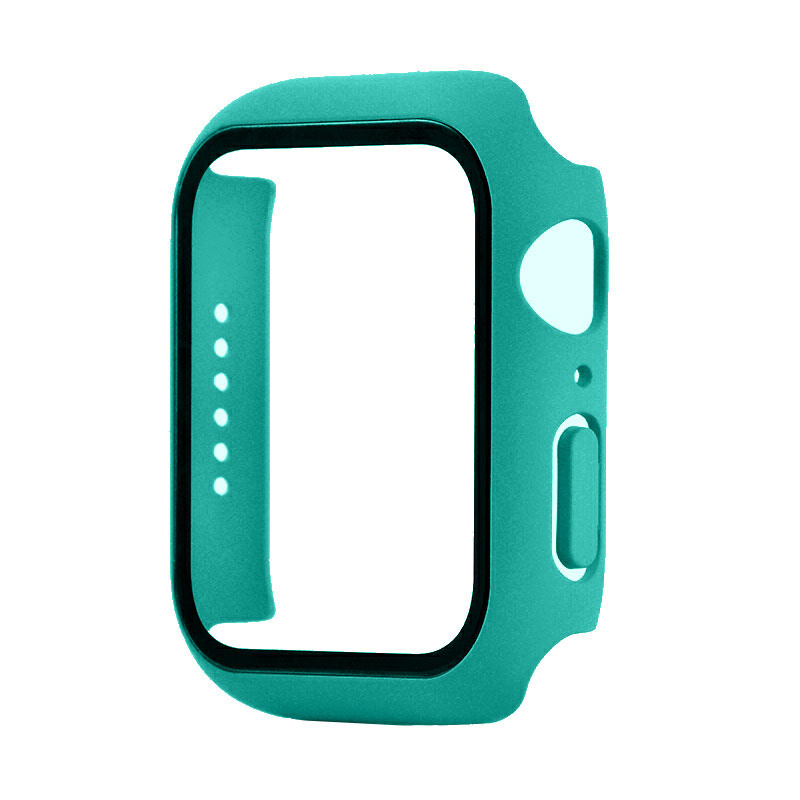 Hoesje geschikt voor Apple Watch 40MM - Hardcase - Screenprotector - Kunststof - Mintgroen kopen afbeelding