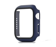 JVS Products Hoesje geschikt voor Apple Watch 40MM - Hardcase - Screenprotector - Kunststof - Donkerblauw