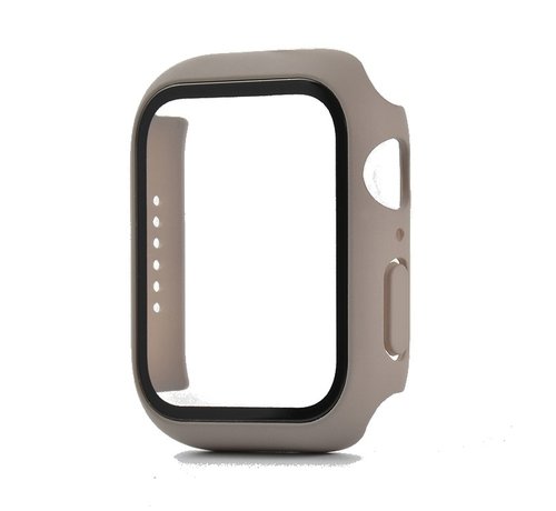 JVS Products Hoesje geschikt voor Apple Watch 40MM - Hardcase - Screenprotector - Kunststof - Grijs kopen
