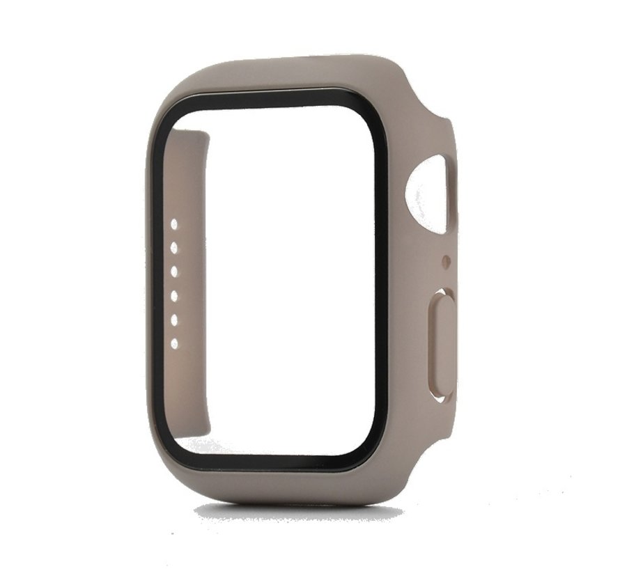 Hoesje geschikt voor Apple Watch 40MM - Hardcase - Screenprotector - Kunststof - Grijs kopen