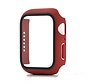 Hoesje geschikt voor Apple Watch 42MM - Hardcase - Screenprotector - Kunststof - Donkerrood kopen