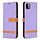 iPhone 7 hoesje - Bookcase - Pasjeshouder - Portemonnee - Vintage - Stof - Kunstleer - Paars