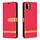 Samsung Galaxy S20 hoesje - Bookcase - Pasjeshouder - Portemonnee - Vintage - Stof - Kunstleer - Rood