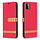 Samsung Galaxy S20 Ultra hoesje - Bookcase - Pasjeshouder - Portemonnee - Vintage - Stof - Kunstleer - Rood