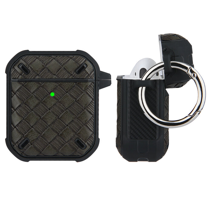 JVS Products Hoesje geschikt voor Apple Airpods Pro - Softcase - Sleutelhanger - Cover - Siliconen - Donkergroen