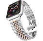 Apple Watch 38/40MM Metalen Horloge Bandje  - Metaal - Vouw Sluiting - Polsband - Geschikt voor Apple Watch 1 / 2 / 3 / 4 / 5 / 6 / SE - Zilver / Rose Goud kopen