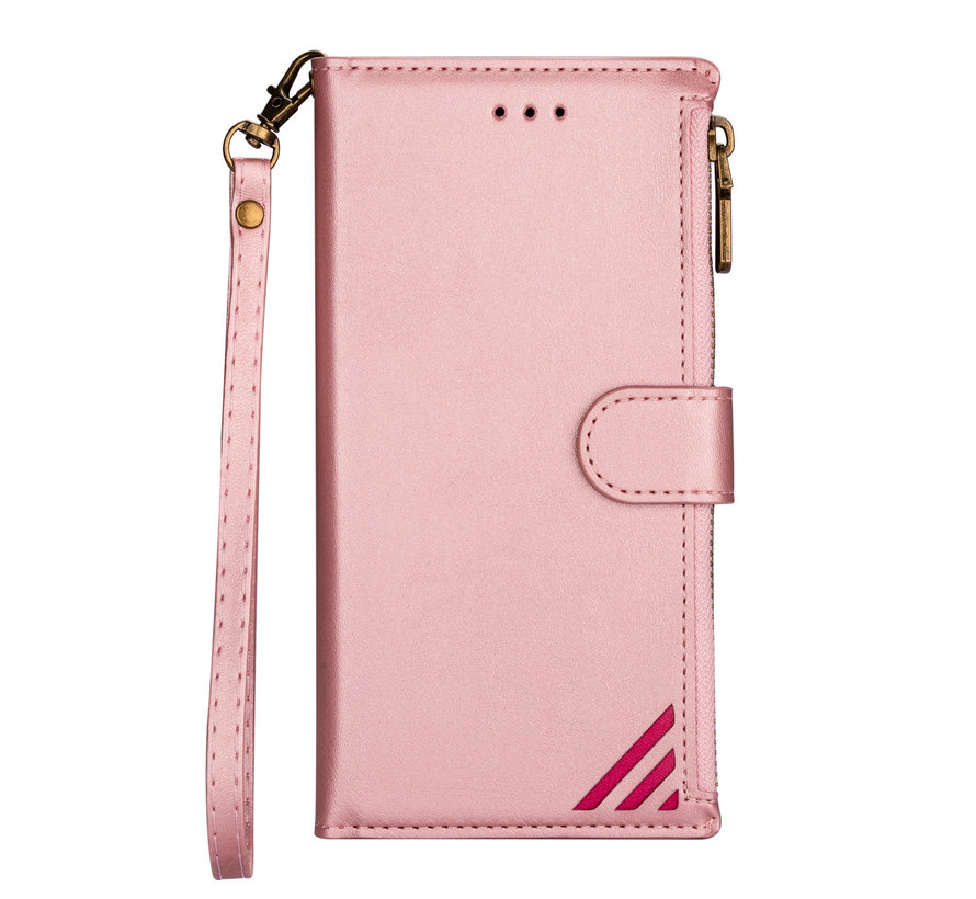iPhone 11 Pro Max hoesje - Bookcase - Patroon - Pasjeshouder - Portemonnee - Kunstleer - Roze kopen