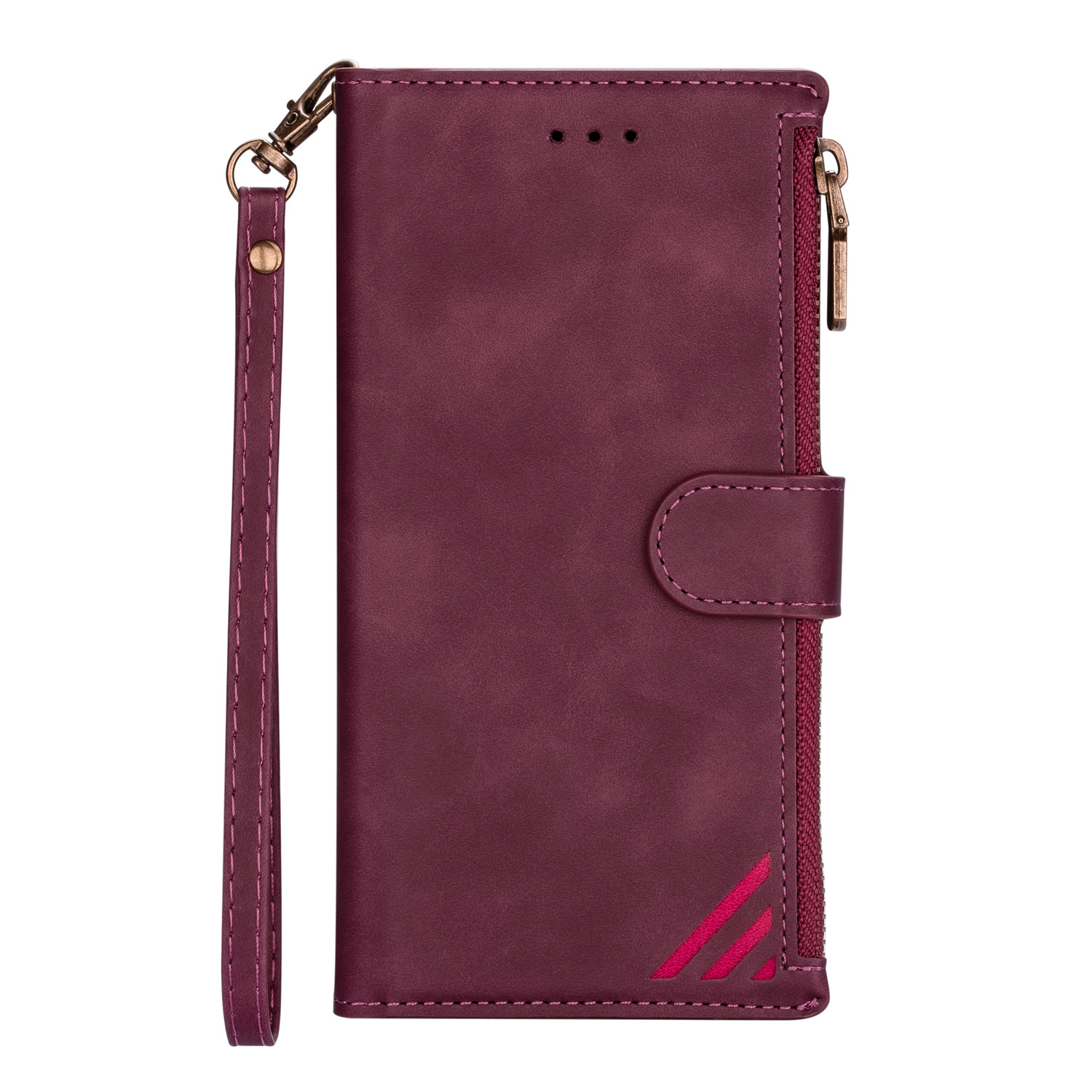 Samsung Galaxy S20 Plus hoesje - Bookcase - Patroon - Pasjeshouder - Portemonnee - Kunstleer - Bordeaux Rood afbeelding