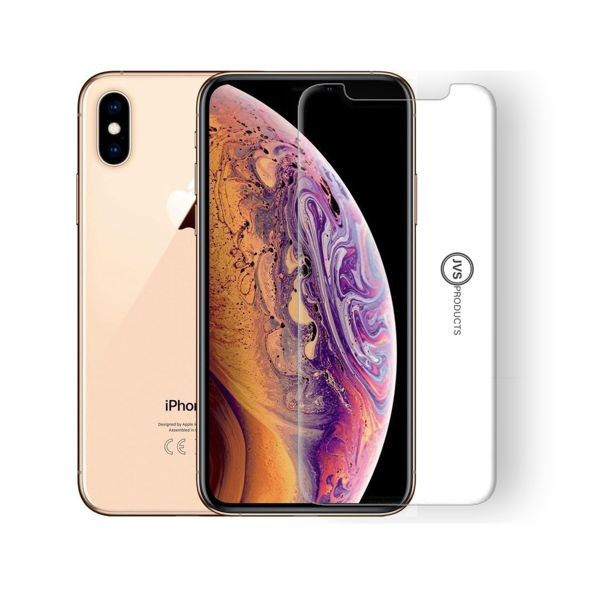 Screenprotector geschikt voor iPhone XS - Tempered Glass - Beschermglas - Glas - Transparant afbeelding