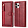 iPhone 12 hoesje - Bookcase - Pasjeshouder - Portemonnee - Rits - Kunstleer - Rood