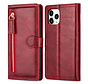 iPhone 12 Pro hoesje - Bookcase - Pasjeshouder - Portemonnee - Rits - Kunstleer - Rood kopen