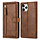 iPhone 12 Mini hoesje - Bookcase - Pasjeshouder - Portemonnee - Rits - Kunstleer - Bruin