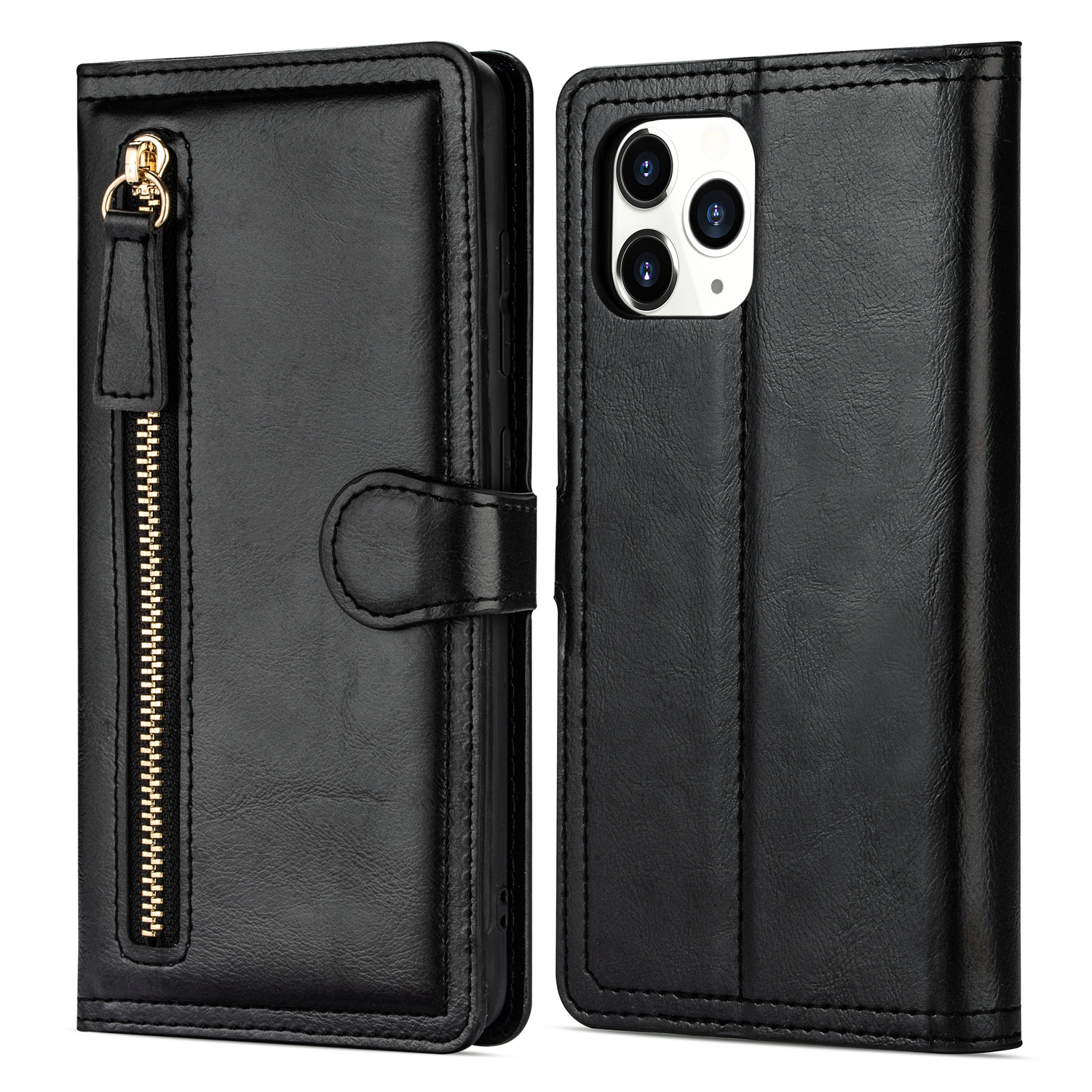 Samsung Galaxy S20 Ultra hoesje - Bookcase - Pasjeshouder - Portemonnee - Rits - Kunstleer - Zwart afbeelding
