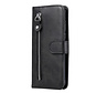 Samsung Galaxy S10 Plus hoesje - Bookcase - Pasjeshouder - Portemonnee - Rits - Kunstleer - Zwart kopen
