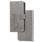 iPhone 7 hoesje - Bookcase - Pasjeshouder - Portemonnee - Bloemenprint - Kunstleer - Grijs kopen