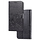 Samsung Galaxy S21 Ultra hoesje - Bookcase - Pasjeshouder - Portemonnee - Bloemenprint - Kunstleer - Zwart