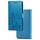 Samsung Galaxy A71 hoesje - Bookcase - Pasjeshouder - Portemonnee - Bloemenprint - Kunstleer - Blauw