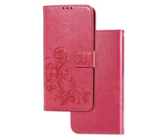 JVS Products Samsung Galaxy A52 hoesje - Bookcase - Pasjeshouder - Portemonnee - Bloemenprint - Kunstleer - Roze