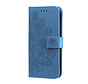 iPhone 8 Book Case Hoesje met Patroon - Pasjeshouder - Portemonnee - Bloemenprint - Apple iPhone 8 - Blauw kopen