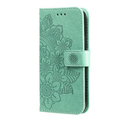 JVS Products Samsung Galaxy A52 Book Case Hoesje met Patroon - Pasjeshouder - Portemonnee - Bloemenprint - Samsung Galaxy A52 - Turquoise
