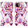 iPhone XS hoesje - Bookcase - Koord - Softcase - Patroon - Kunstleer - Paars