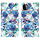 iPhone 12 hoesje - Bookcase - Koord - Softcase - Patroon - Kunstleer - Blauw
