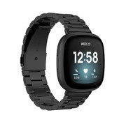 JVS Products Apple Watch 42/44MM Luxe Metalen Horloge Bandje - Metaal - Vouw Sluiting - Schakel Polsband - Geschikt voor Apple Watch 1 / 2 / 3 / 4 / 5 / 6 / SE - Zwart