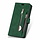 iPhone 8 hoesje - Bookcase - Koord - Pasjeshouder - Portemonnee - Rits - Kunstleer - Groen