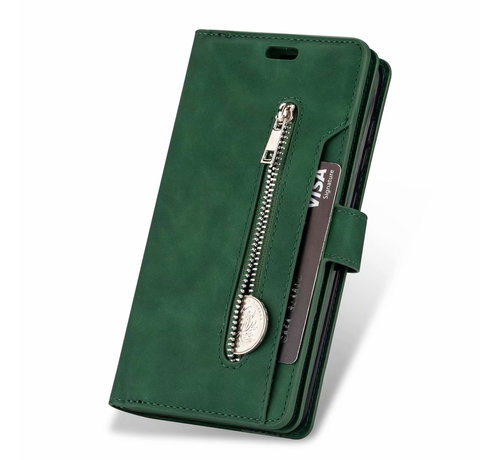 JVS Products iPhone 11 Luxe Book Case Hoesje met Koord - Portemonnee - Pasjeshouder - Magnetische Sluiting - Apple iPhone 11 - Groen kopen
