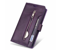 JVS Products Samsung Galaxy S20 hoesje - Bookcase - Koord - Pasjeshouder - Portemonnee - Rits - Kunstleer - Paars