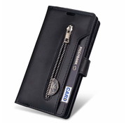 JVS Products Samsung Galaxy A42 Luxe Book Case Hoesje met Koord - Portemonnee - Pasjeshouder - Magnetische Sluiting - Samsung Galaxy A42 - Zwart