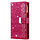 iPhone 12 Pro hoesje - Bookcase - Koord - Pasjeshouder - Portemonnee - Glitter - Bloemenpatroon - Kunstleer - Roze