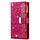 Samsung Galaxy S20 Ultra hoesje - Bookcase - Koord - Pasjeshouder - Portemonnee - Glitter - Bloemenpatroon - Kunstleer - Roze