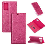 JVS Products iPhone 7 Glitter Book Case Hoesje - TPU - Magnetische Sluiting - Pasjeshouder - Apple iPhone 7 - Roze