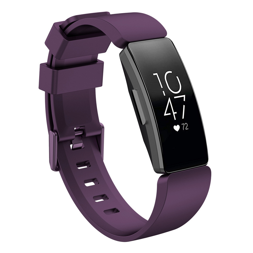 Bandje geschikt voor Fitbit Inspire - Maat L - Bandje - Horlogebandje - Siliconen - Paars afbeelding