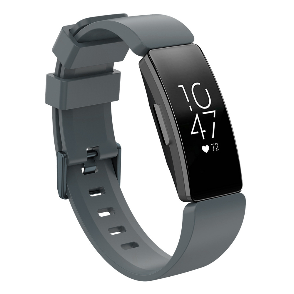Bandje geschikt voor Fitbit ACE 2 - Maat L - Bandje - Horlogebandje - Siliconen - Grijs afbeelding