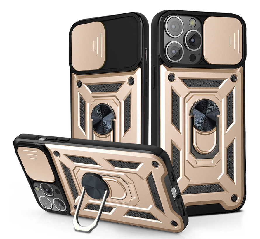 iPhone 7 hoesje - Backcover - Rugged Armor - Camerabescherming - Extra valbescherming - TPU - Goud kopen