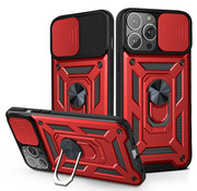 JVS Products iPhone XR Rugged Armor Back Cover Hoesje met Camera Bescherming - Stevig - Heavy Duty - TPU - Apple iPhone XR - Rood