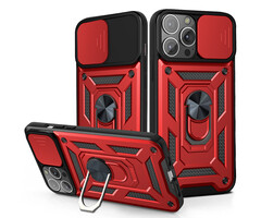 JVS Products iPhone XR hoesje - Backcover - Rugged Armor - Camerabescherming - Extra valbescherming - TPU - Rood