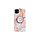 iPhone 12 Mini hoesje - Backcover - Marmer - Ringhouder - TPU - Oranje