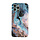 iPhone XS hoesje - Backcover - Marmer - Marmerprint - TPU - Donkerblauw/Lichtblauw