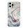 iPhone X hoesje - Backcover - Marmer - Marmerprint - TPU - Blauw/Paars
