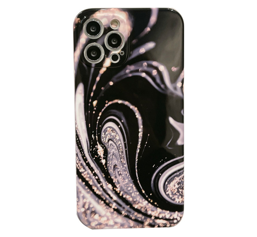 iPhone 11 Pro Back Cover Hoesje Marmer - Marmerprint - TPU - Marble Design - Apple iPhone 11 Pro - Zwart/Wit kopen