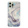 iPhone 11 Pro Max hoesje - Backcover - Marmer - Marmerprint - TPU - Blauw/Paars