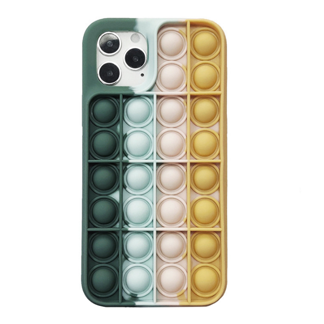 iPhone XS Max hoesje - Backcover - Pop it - Siliconen - Groen afbeelding
