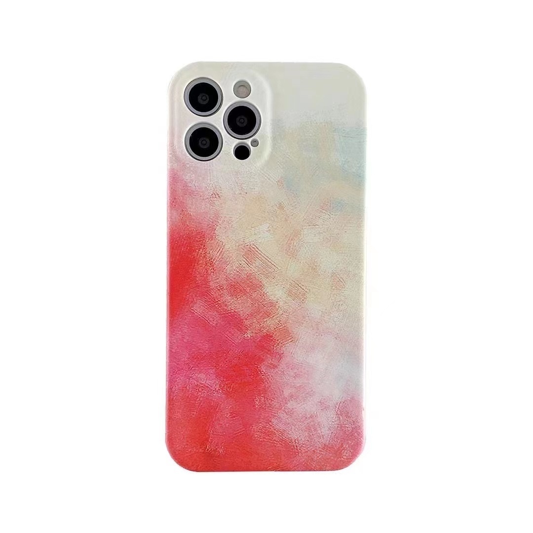 iPhone 8 hoesje - Backcover - Patroon - TPU - Rood/Wit afbeelding