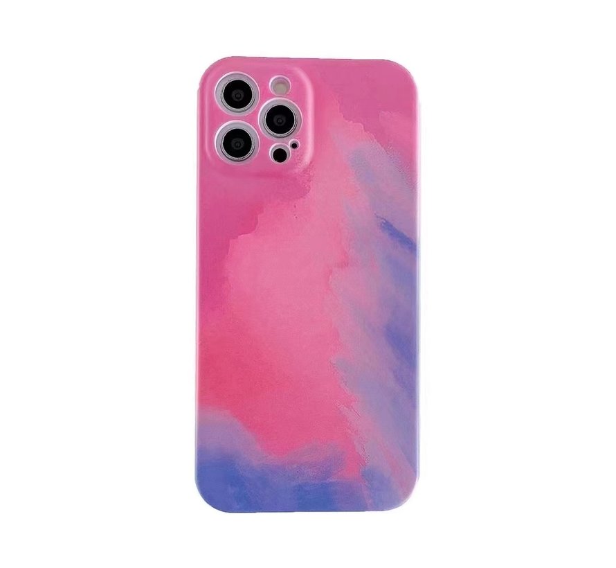 iPhone 11 Pro Max hoesje - Backcover - Patroon - Siliconen - Paars kopen