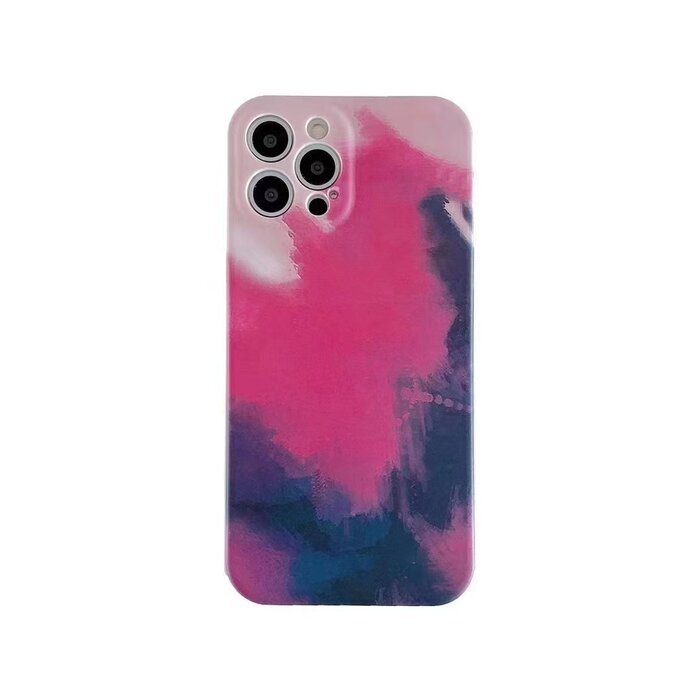 JVS Products iPhone 12 hoesje - Backcover - Patroon - TPU - Lichtroze/Donkerroze