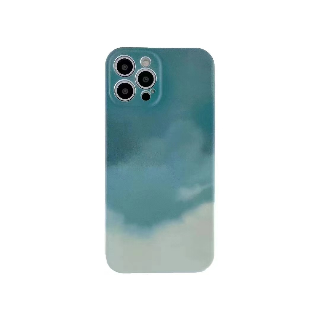 iPhone 12 Pro hoesje - Backcover - Patroon - TPU - Groen afbeelding