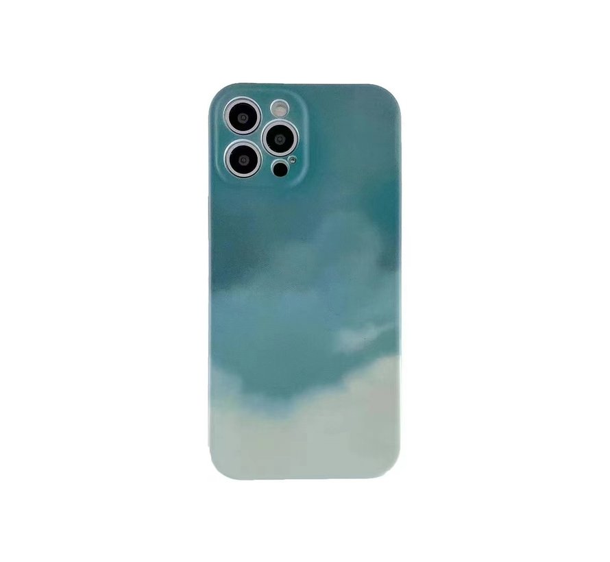 iPhone 12 Pro hoesje - Backcover - Patroon - Siliconen - Groen kopen